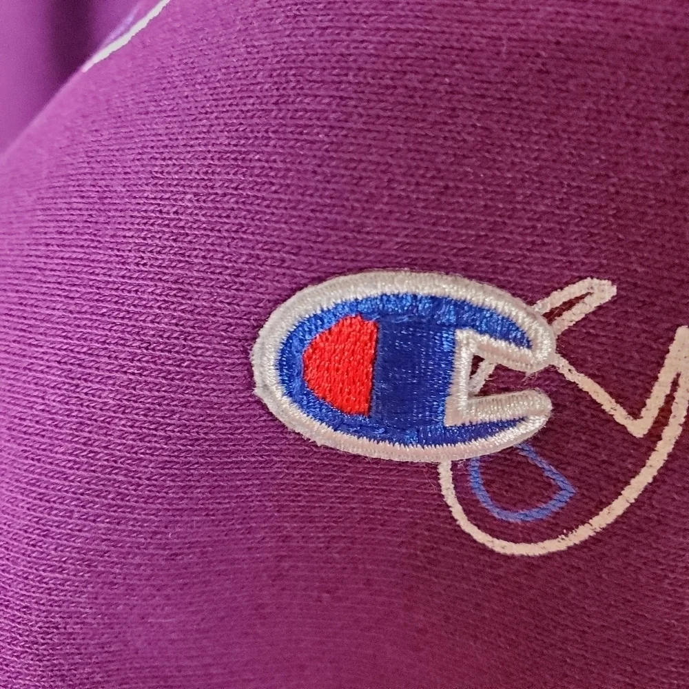 Champion Purple Reverse Weave Hoodie Tossed  Cs Size Small - Picture 11 of 16